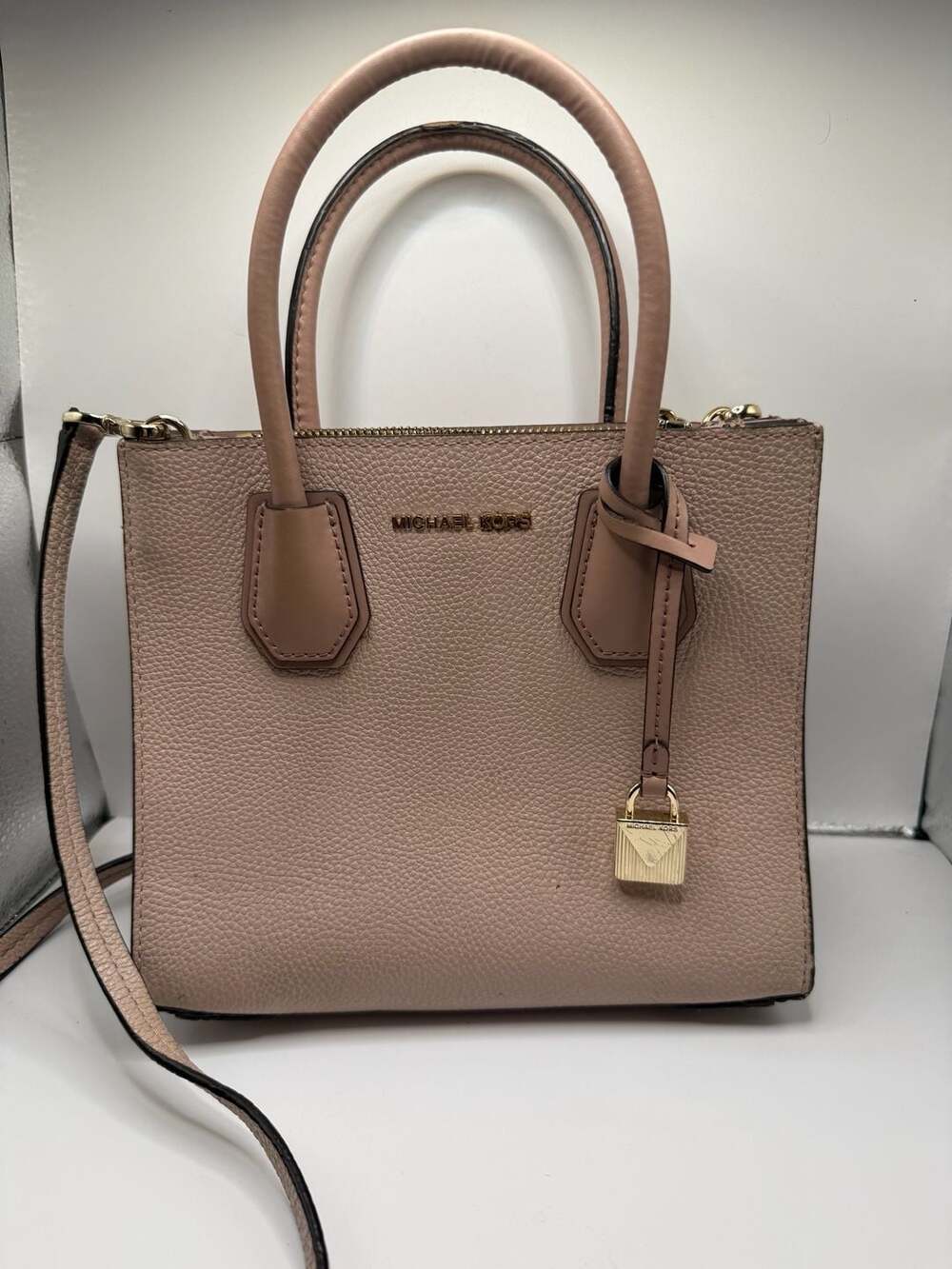 Michael Kors Small Mercer Pebbled Leather Crossbody Bag